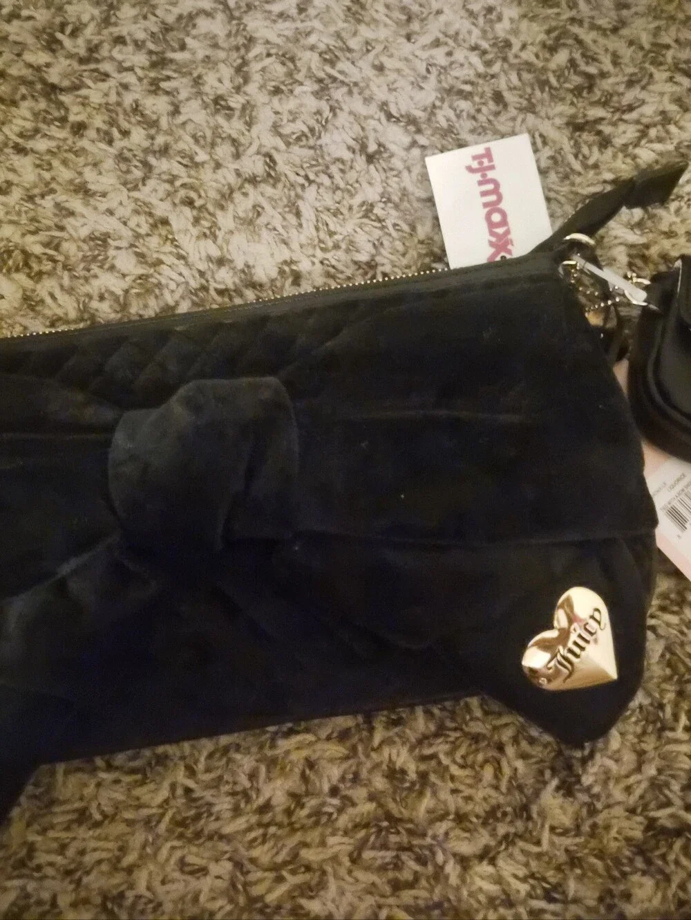 NWT Juicy Couture Black Bow Clutch